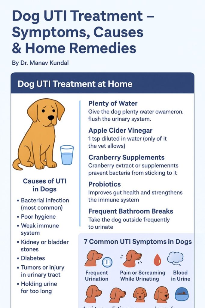 Dog UTI Treatment – Symptoms, Causes & Home Remedies