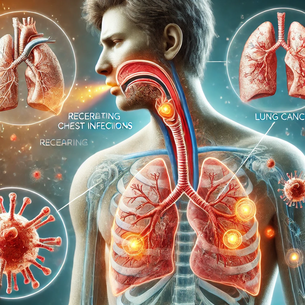 recurring chest infections as a symptom of lung cancer