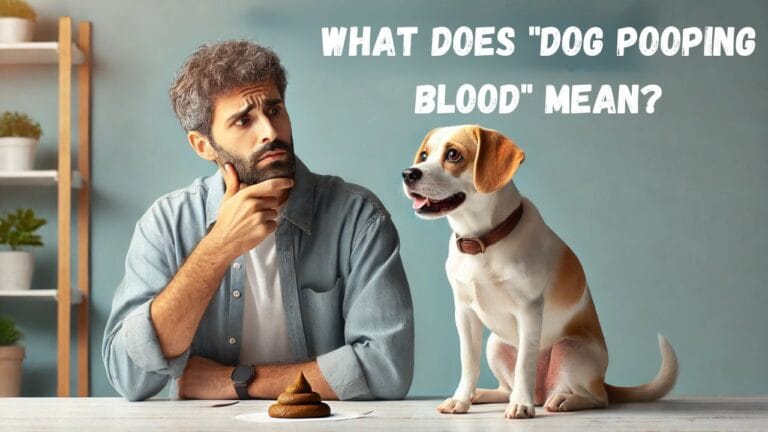 What does dog pooping blood mean